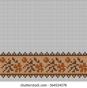 Knitted seamless flower border