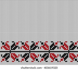Knitted seamless folk ornament
