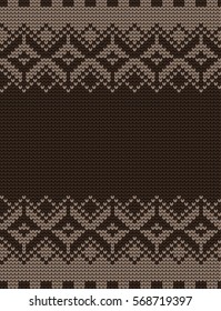 Knitted seamless geometric pattern
