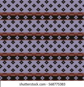 Knitted seamless geometric pattern