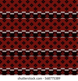 Knitted seamless geometric pattern