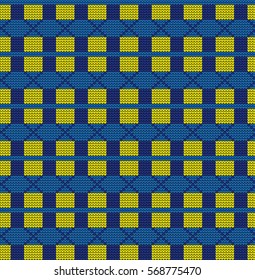 Knitted seamless geometric pattern