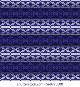Knitted seamless geometric pattern