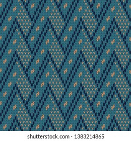 knitted seamless geometric pattern with chevron