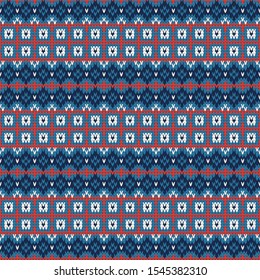 knitted seamless multicolored pattern with horizontal stripes