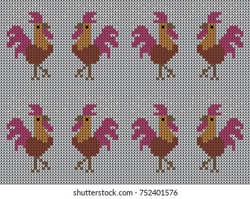 Knitted seamless pattern.