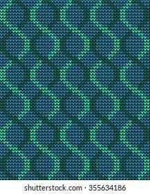 Knitted   seamless pattern. Abstract geometry