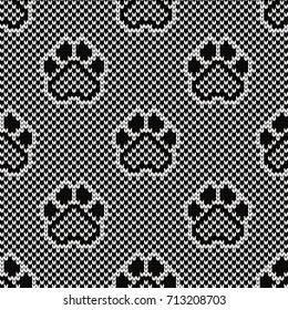Knitted seamless pattern animal pads