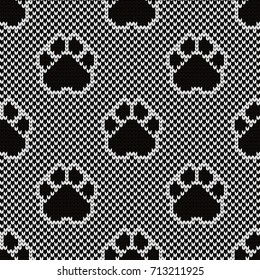 Knitted seamless pattern animal pads