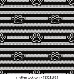 Knitted seamless pattern animal pads