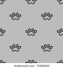 Knitted seamless pattern animal pads
