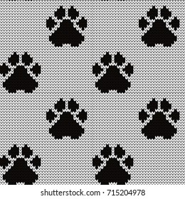 Knitted seamless pattern animal pads