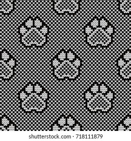 Knitted seamless pattern animal pads