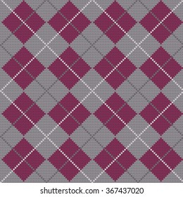Knitted seamless pattern argyle