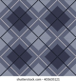 knitted seamless pattern argyle