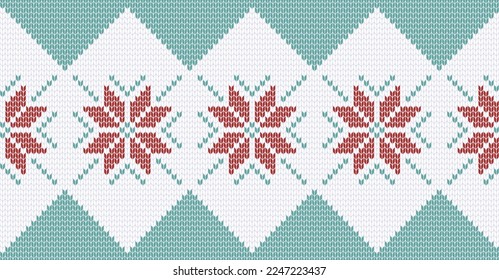 Knitted seamless pattern background, vector illustration