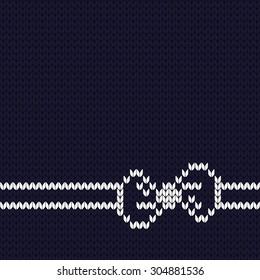 knitted seamless pattern bow