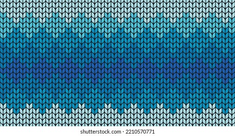 Knitted seamless pattern color seawater. colorful knitted textures. Vector illustration.