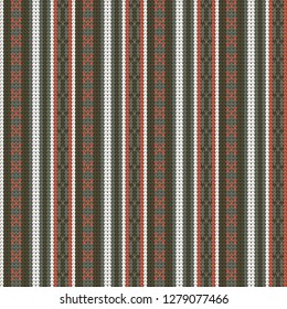 knitted seamless pattern with color vertical stripes