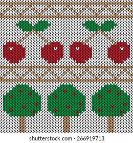 Knitted seamless pattern. EPS10