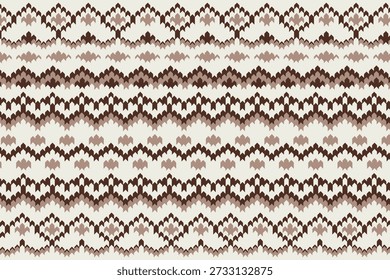 Knitted seamless pattern. Seamless Fair Isle Knitted Pattern. Festive and Fashionable Sweater Design