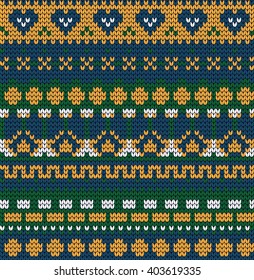 Knitted seamless pattern fair isle