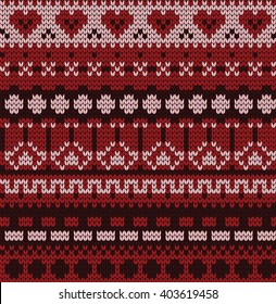 Knitted seamless pattern fair isle