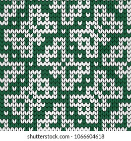 Knitted seamless pattern gemetric butterflies