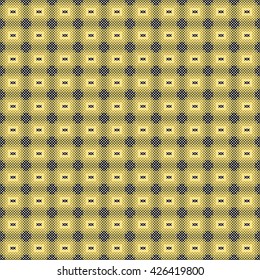knitted seamless pattern with geometric, national figures