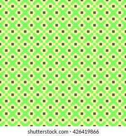 knitted seamless pattern with geometric, national figures