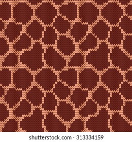 knitted seamless pattern giraffe