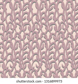 Knitted Seamless  Pattern. Hand Drawn Vector Illustration.