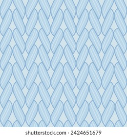 Knitted seamless pattern - hand drawn vector illustration.