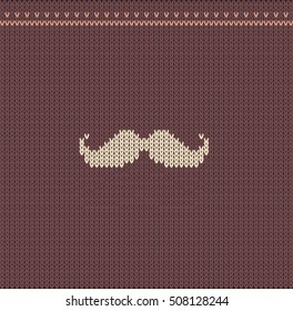 Knitted seamless pattern. Hipster background. Woolen cloth.Vector illustration.