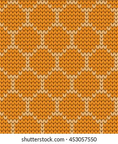 Knitted seamless pattern honeycomb