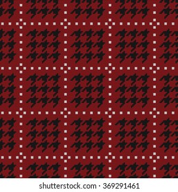 Knitted seamless pattern hounds-tooth