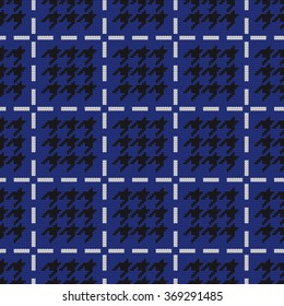 Knitted seamless pattern hounds-tooth