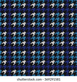 Knitted seamless pattern hounds-tooth