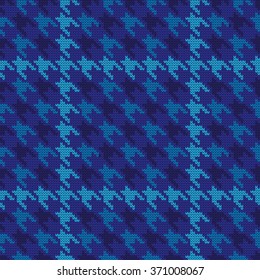Knitted seamless pattern hounds-tooth
