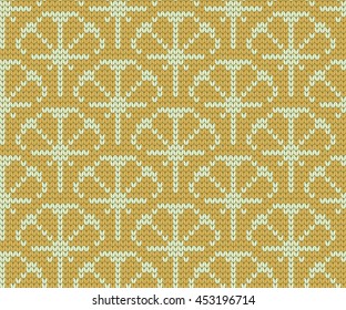 Knitted seamless pattern lemon