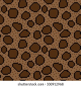 knitted seamless pattern leopard