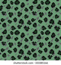 knitted seamless pattern leopard