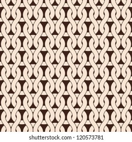 Knitted seamless pattern in natural color, vector texture