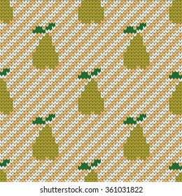 Knitted seamless pattern pears
