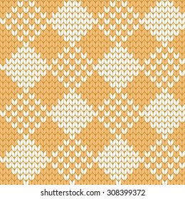 knitted seamless pattern rhombus