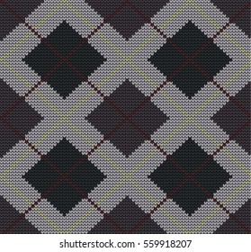 knitted seamless pattern rhombus