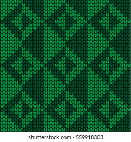 knitted seamless pattern rhombus