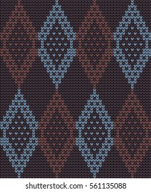knitted seamless pattern rhombus