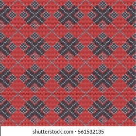knitted seamless pattern rhombus