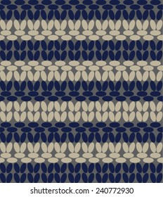 Knitted seamless pattern in rustic style with stripes 